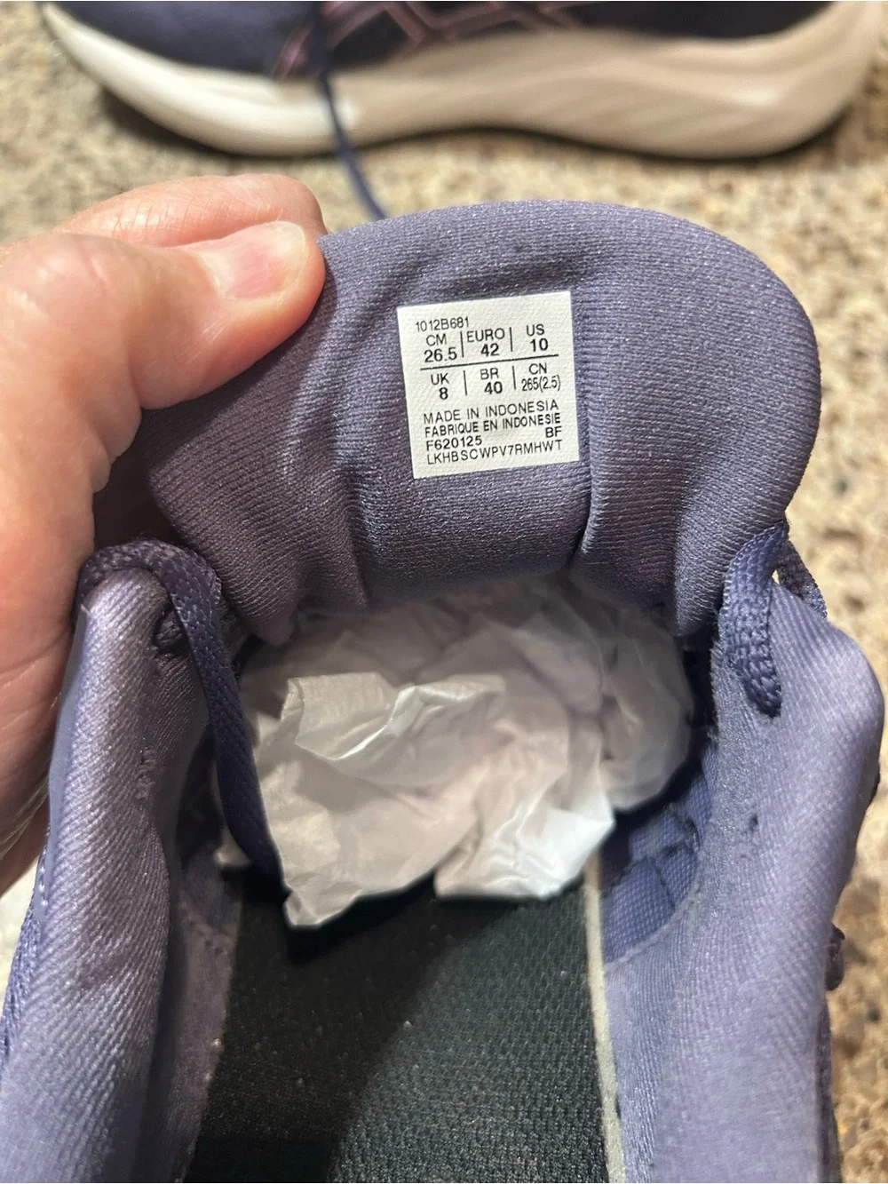 ASICS Women's Dark purple Athletic Shoes with Pink Trim